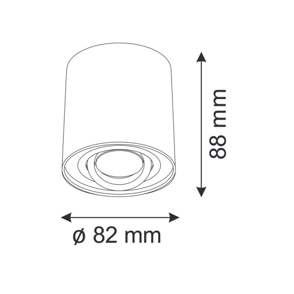 Точечный светильник Goldlux 318466 Orion GU10 1x4.9W IP20 BK - фото №1