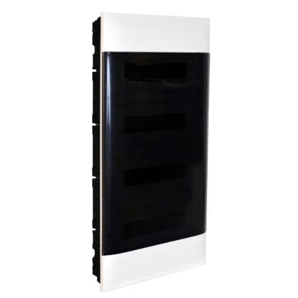 Встроенный пластиковый щиток Legrand Practibox S на 48 модулей (дымчатые двери)