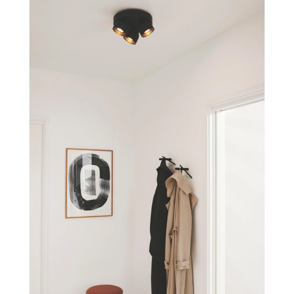 Світильник поворотний, спот Nordlux 2310420103 Pitcher GU10 3x10W IP20 чорний - фото №1