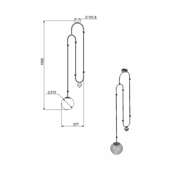 Підвісний світильник, люстра Pikart 23682-3 FJ Сounterweight - фото №1