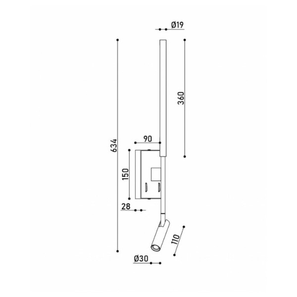 Бра, настінний світильник Kloodi WA-KELLY 634 Kelly Led 2x9W 3000K IP20 Wh - фото №1