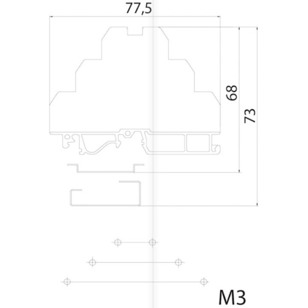 Трехуровневая винтовая клемма ETI 003901320 VS 2.5 NA 3+2.5мм² (бежевая) - фото №1