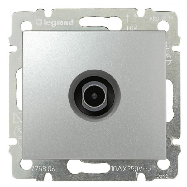 Механизм розетки телевизионной Valena алюминий