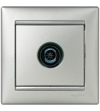 Механизм розетки телевизионной Valena алюминий - фото №1