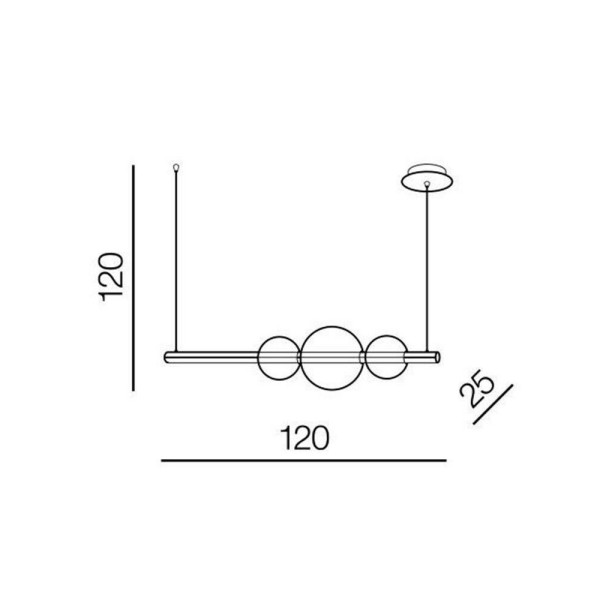 Подвесной светильник, люстра Azzardo AZ3352 Sandra 3 dimm - фото №1