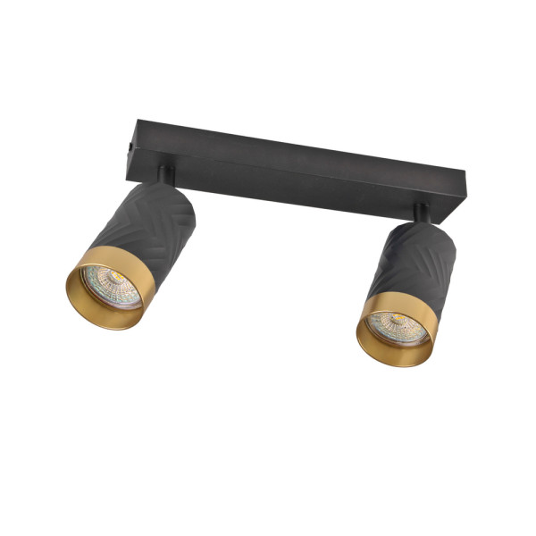 Светильник поворотный, спот Goldlux 323545 Arras GU10 2x10W IP20 Черный - фото №1