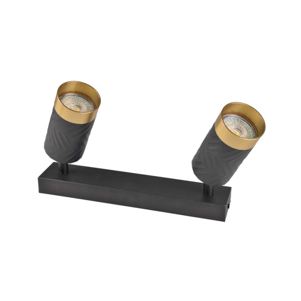 Светильник поворотный, спот Goldlux 323545 Arras GU10 2x10W IP20 Черный - фото №2