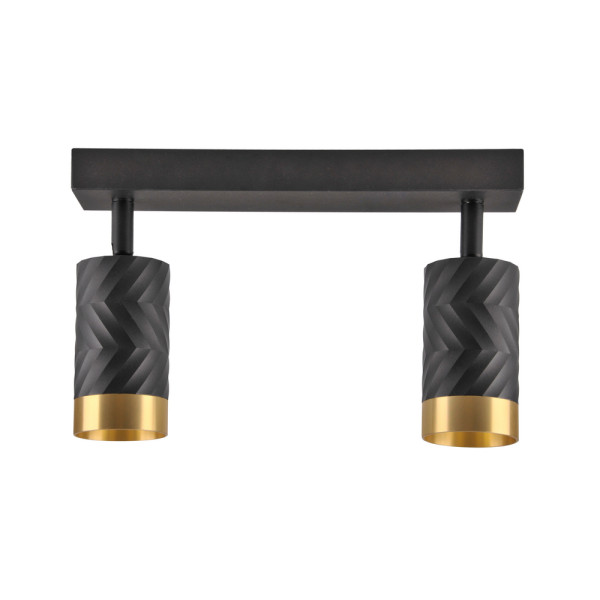 Светильник поворотный, спот Goldlux 323545 Arras GU10 2x10W IP20 Черный - фото №3