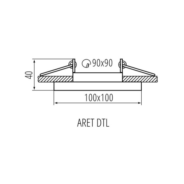 Кольцо точечного светильника Kanlux 38363 ARET 1x10W IP20 белое - фото №1