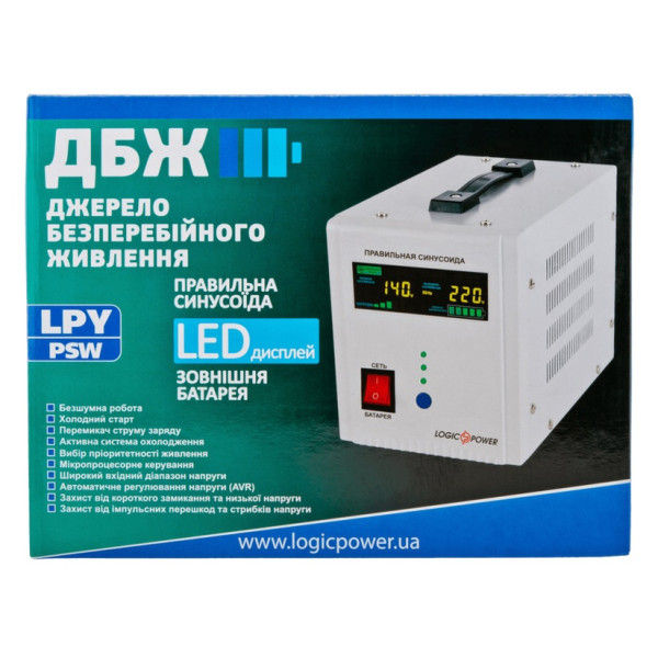 ДБЖ Logicpower LPY-PSW-500VA+ - фото №6