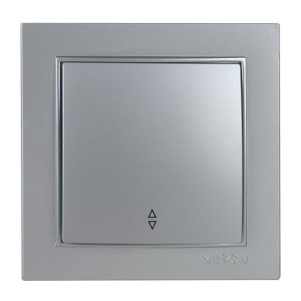 Вимикач Nilson Thor срібло 1кл прохідний ( 27131007 )