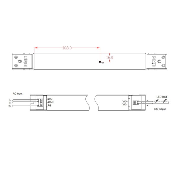 Блок питания LIFUD 60W DC24V (GMR060YV024A) - фото №2