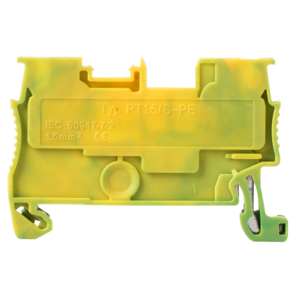 Наборная клеммная колодка заземления E.Next e.tc.z.din.spring.1,5 на DIN-рейке (s070012) - фото №1