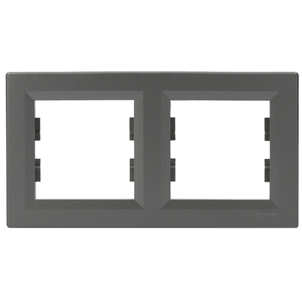 Рамка двойная сталь Asfora, EPH5800262