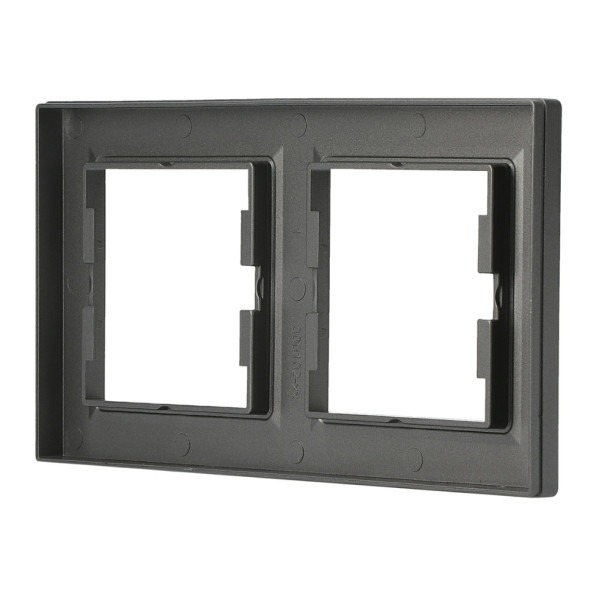 Рамка двойная сталь Asfora, EPH5800262 - фото №3