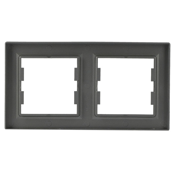 Рамка двойная сталь Asfora, EPH5800262 - фото №4