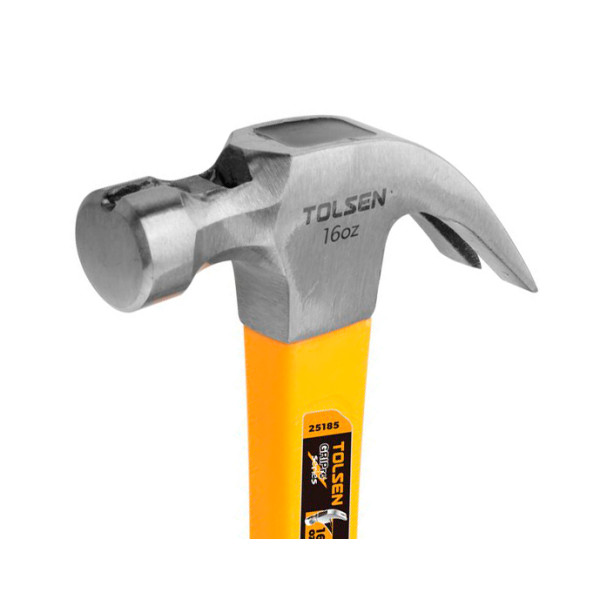 Молоток-гвоздодер з магнітом Tolsen (25185) 450г - фото №2