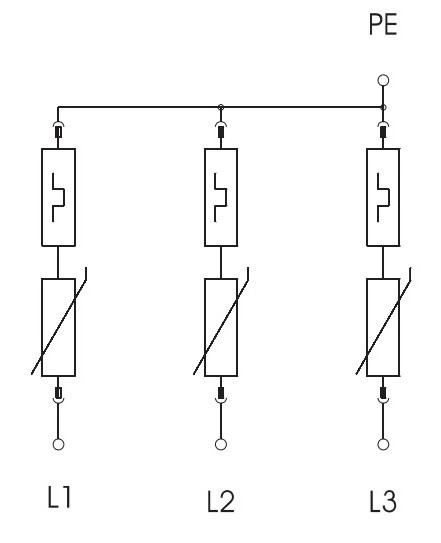 Ограничитель перенапряжений OBO Bettermann (5094423) Тип I+II V25-B+C 3-280 - фото №3