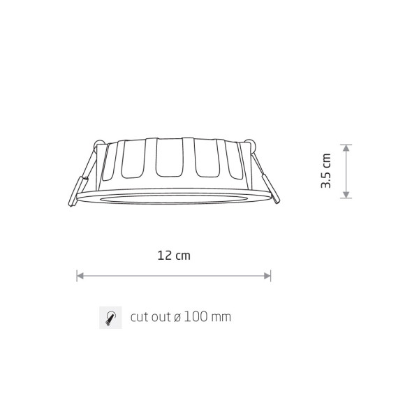 Точечный светильник Nowodvorski 8781 CL KOS LED 1x8W 4000K 670Lm IP44 белый - фото №4