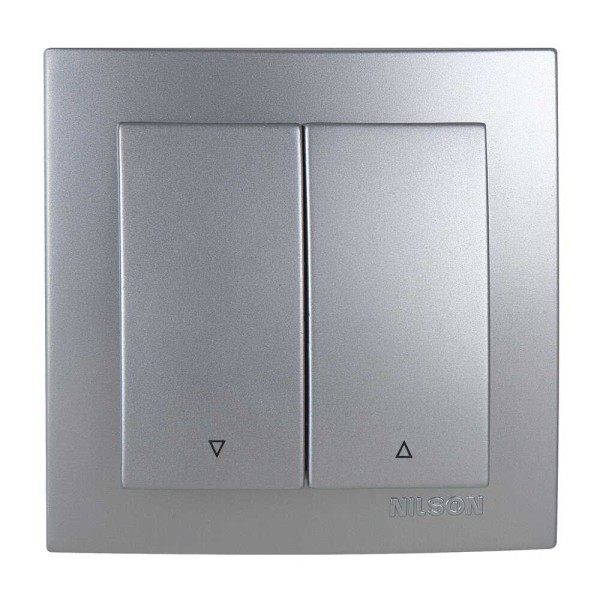 Вимикач Nilson Touran срібло жалюзі 2кл ( 24131011 )