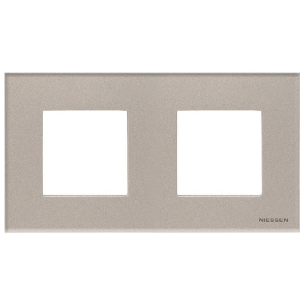 Двомісна рамка ABB Zenit N2272 CH скло (шампань)