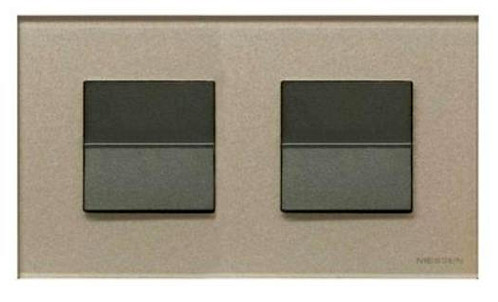 Двомісна рамка ABB Zenit N2272 CH скло (шампань) - фото №1