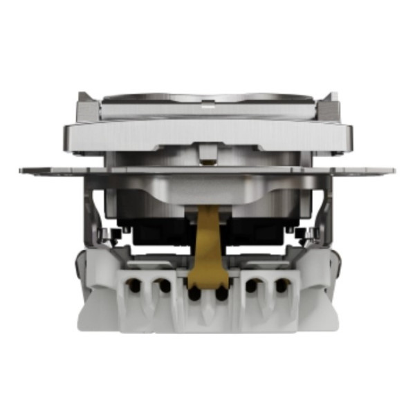 Розетка Schneider Electric Sedna Design & Elementsс заземлением шторками и крышкой матовый алюминий SDD170024 - фото №4