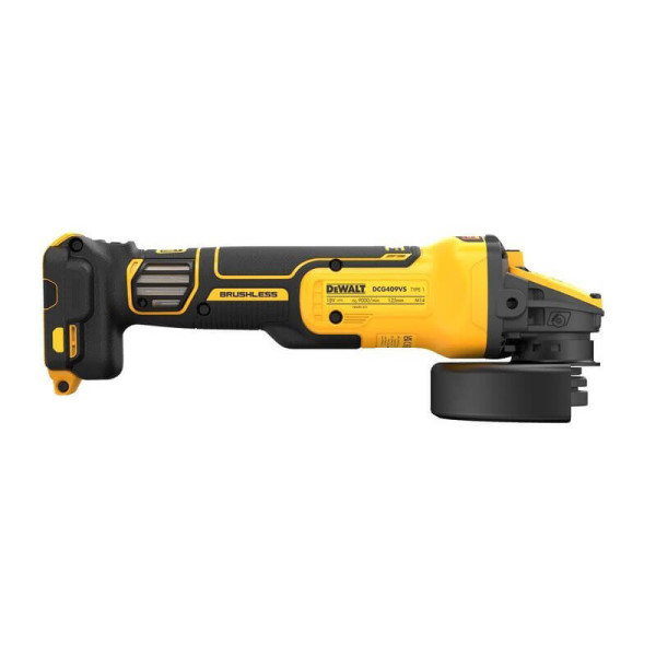 Угловая аккумуляторная бесщеточная шлифмашина DeWALT DCG409VSN XR Li-lon 18В Ø125мм 3000-9000об/мин - фото №3