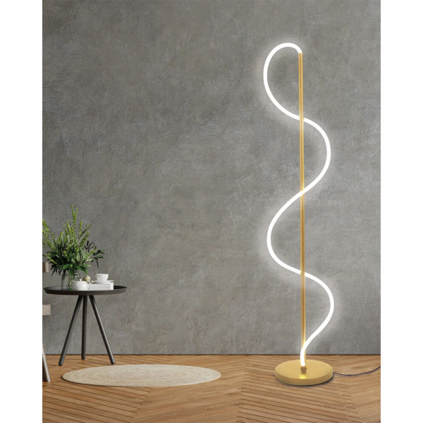 Торшер Goldlux 330192 Emma LED 1x36W 4000K 4300Lm IP20 золотой - фото №1