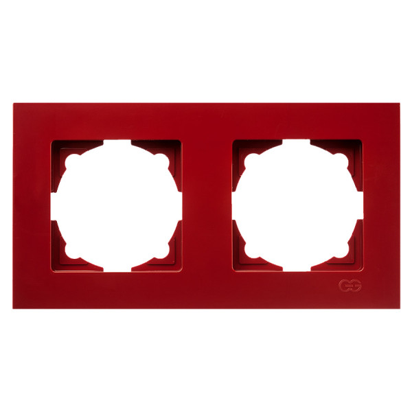Рамка 2-местная Gunsan Eqona вишневая