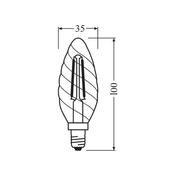Світлодіодна лампочка Osram 4058075602854 E14 DIM 1x3.4W 4000K 470Lm IP20 - фото №3
