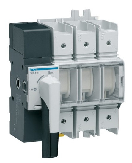 Рубильник Hager HAE316 3P 160А с видимым разрывом