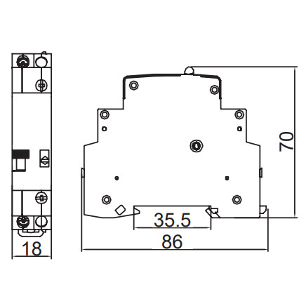 Імпульсне реле NOARK Ex9JU-32/1P 32А 230В AC (110272) - фото №2