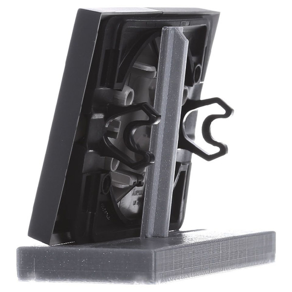 Кнопка 2-клавішного вимикача антрацит Berker K.1 - фото №3