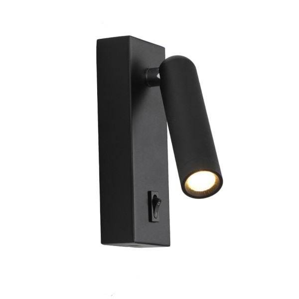 Бра, настінний світильник Italux WL-46376-1-BK Nova LED 1x2.5W 3000K 153Lm IP20 чорний - фото №1