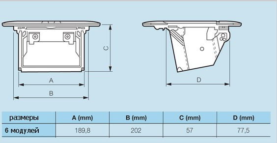 Лючок с выдвижным блоком розеток Legrand 54017 6М (латунь) - фото №5