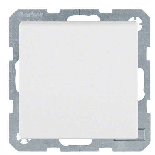 Розетка с з/к, крышкой и шторками полярная белизна Berker Q.х