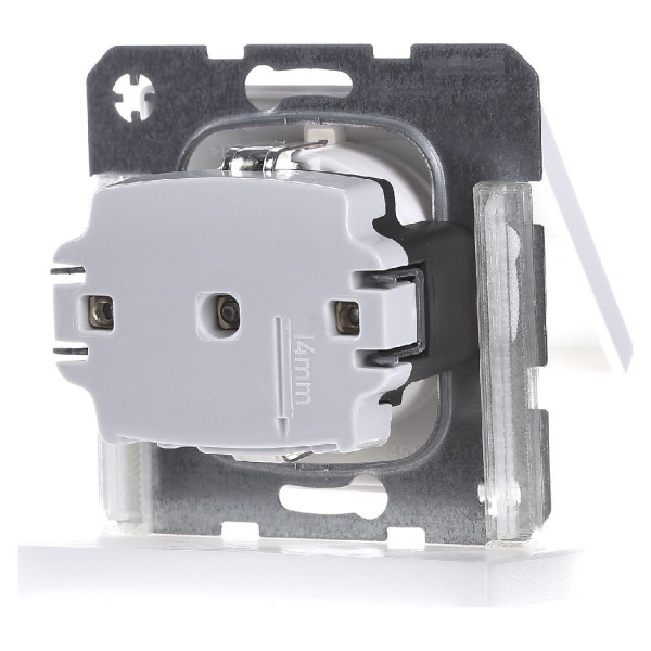 Розетка с з/к, крышкой и шторками полярная белизна Berker Q.х - фото №4