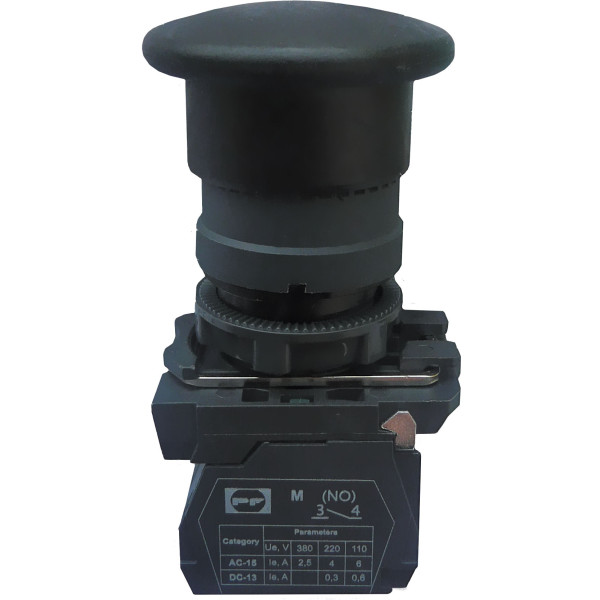 Кнопка Promfactor FP5-AC21 1NO чорна (FP5-AC21)