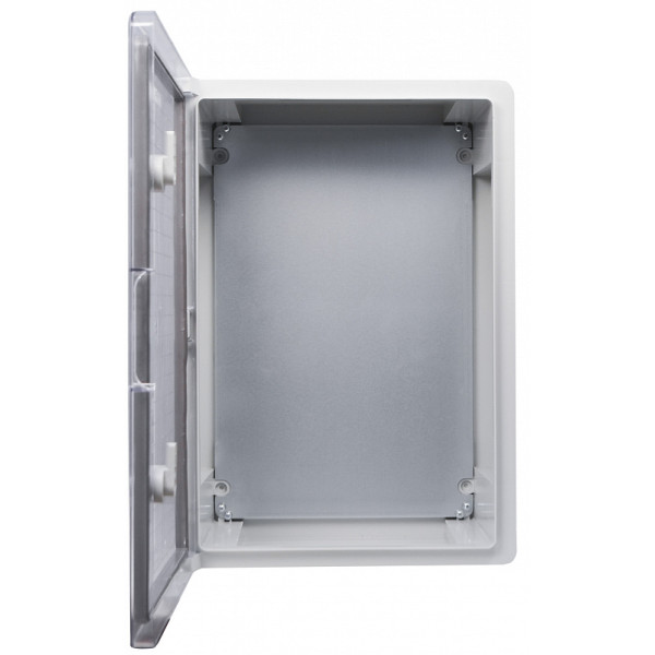 Ударостійкий корпус з АБС-пластику Аско-Укрем UBox 400x600x200мм (прозорі дверцята) - фото №3