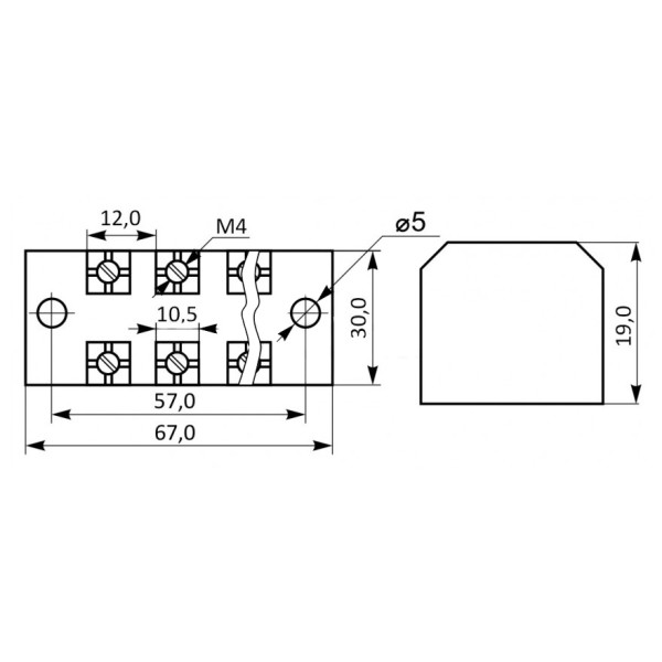Клеммная колодка в корпусе Аско-Укрем TB 2504 - фото №2