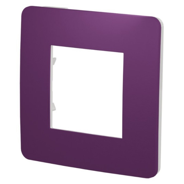 Однопостова рамка Schneider Electric NU280214 (фіолетовий/білий) - фото №1