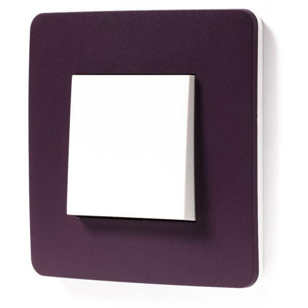 Однопостова рамка Schneider Electric NU280214 (фіолетовий/білий) - фото №5