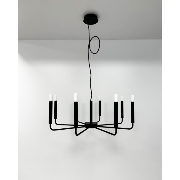 Подвесной светильник, люстра Nowodvorski 11460 Orto VIII E14 8x10W IP20 черный - фото №3