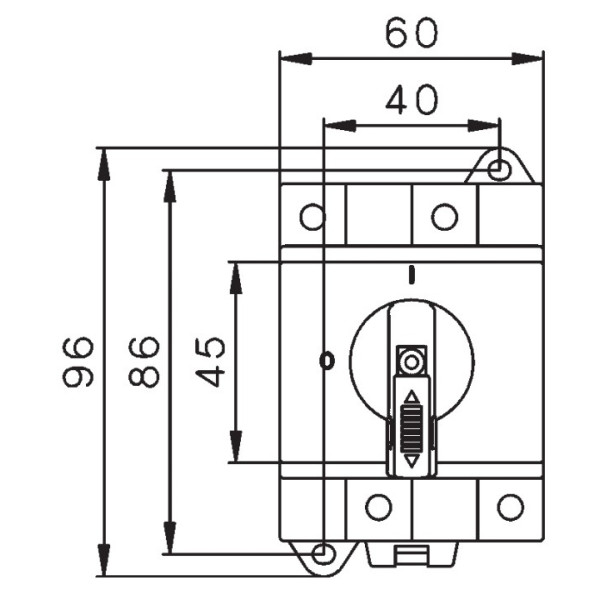 Вимикач навантаження ETI 004660061 LS 25 SMA A2 2р "1-0" 25A 1000V DC - фото №1