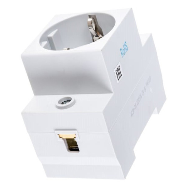 Розетка на DIN-рейку Chint AC30-111 с заземлением (775001) - фото №2