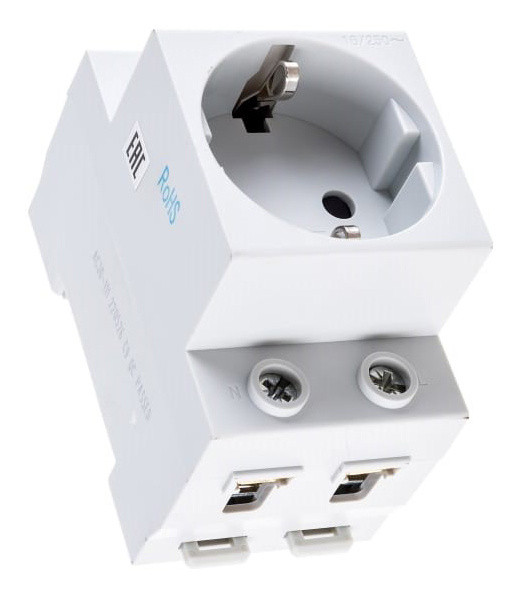 Розетка на DIN-рейку Chint AC30-111 с заземлением (775001) - фото №3