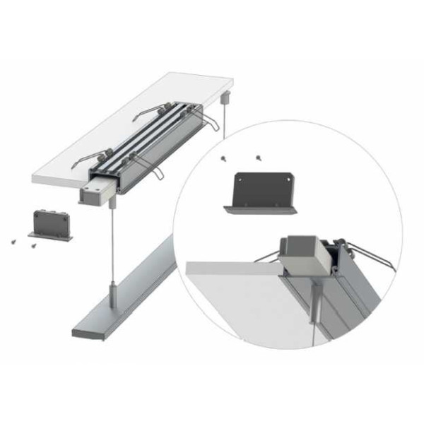 Профиль монтажный для светодиодной ленты Lumines MODI серебро - фото №1