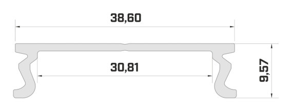 Профиль монтажный для светодиодной ленты Lumines MODI серебро - фото №2