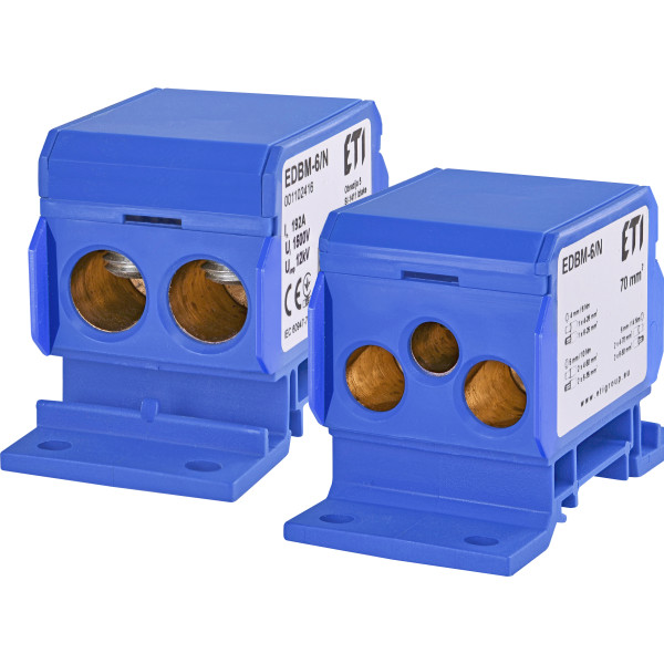 Распределительный блок ETI 001102416 EDBM-6/N (192А 1x4-70; 2x4-50; 1x4-25) - фото №1